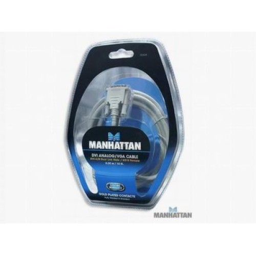 Cable DVI-I macho dual (24+5) pin a VGA hembra de 3.0 m