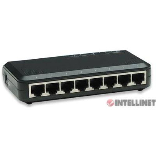 Switch para Red de Oficina Fast Ethernet 8 Puertos, Compacto, de plástico
