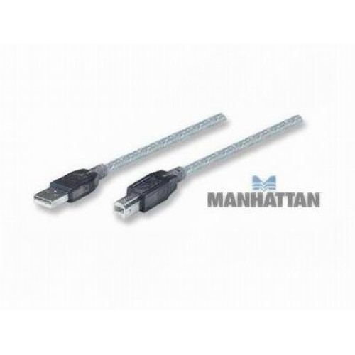 Cable USB 2.0 AB balun extender activo macho a macho de 11 m