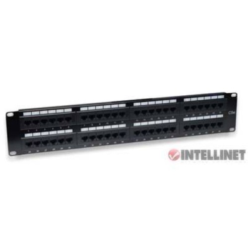 Panel de Parcheo Cat5e, 48 puertos, UTP, 2U