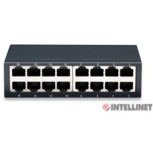 Switch para Red de Oficina Fast Ethernet. 16 puertos, metálico