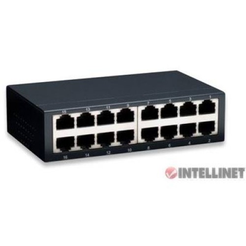 Switch para Red de Oficina Fast Ethernet. 16 puertos, metálico