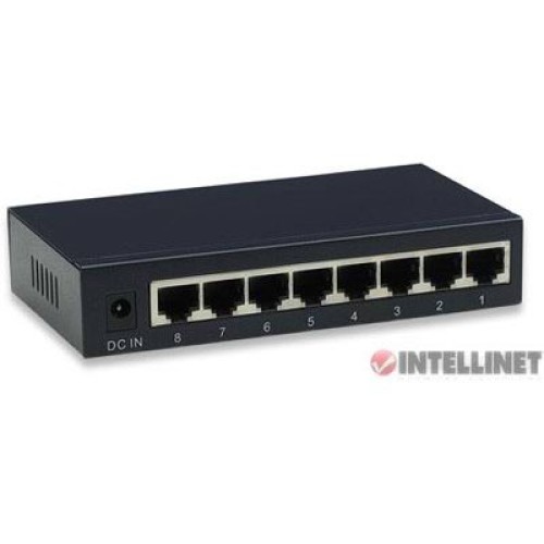 Switch para Red de Oficina Fast Ethernet Metálico de 8 puertos