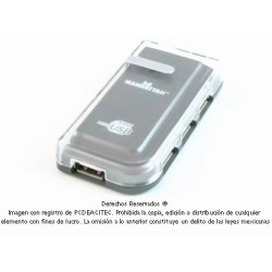 Mini Hub USB 2.0, 4 puertos