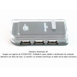Mini Hub USB 2.0, 4 puertos
