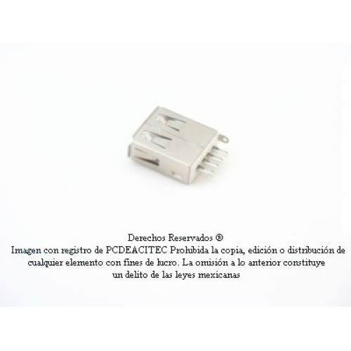 Conector USB hembra tipo A para armar, soldable