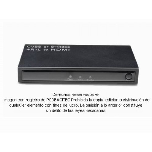 Convertidor RCA + RL y  S-Video a HDMI