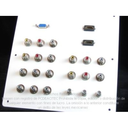 Tablero a Pared Multipuertos Video y Audio 24 puertos en ABS