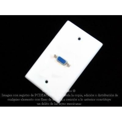 Placa Tapa VGA hembra a hembra en ABS Placa Tapa VGA hembra a hembra en ABS