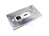 Placa Tapa VGA + HDMI 1.4 (4k + 3D + Ethernet) + Jack RJ45 Cat5e ponchable Aluminio