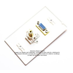 Placa Tapa VGA + RCA compuesto en ABS