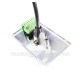 Placa Tapa VGA con prisioneros + HDMI 4k pigtail + Audio Jack 3.5 mm en Aluminio