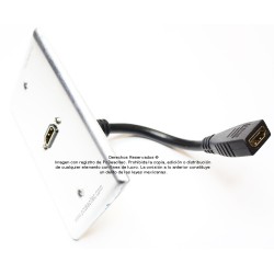 Placa Tapa HDMI 4k pigtail en Aluminio