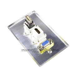 Placa Tapa VGA + HDMI 4k + USB 2.0 en Aluminio