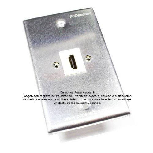 Placa Tapa HDMI 4k en Aluminio