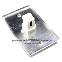 Placa Tapa HDMI 4k en L 90° en Aluminio