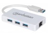 Hub de 3 puertos USB 3.0 con Adaptador Gigabit Ethernet