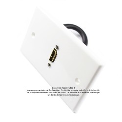 Placa Tapa HDMI 4k pigtail en ABS
