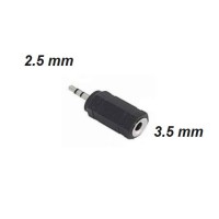 Adaptador audio estéreo jack 3.5 mm a plug 2.5 mm
