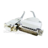 Cable serial DB9 hembra a DB25 macho de 25 m