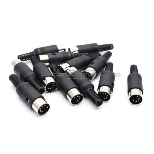 Conector soldable plug DIN 5 pin MACHO
