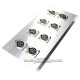 Placa Tapa Tablero 8 puertos XLR Canon soldables en Al