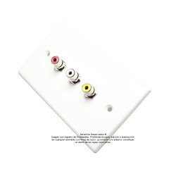 Placa Tapa RCA AV en ABS