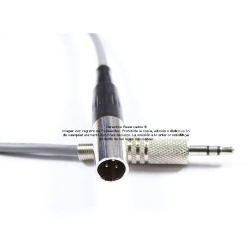 Cable Mini XLR macho mono balanceado a plug 3.5 mm (TRS) estéreo no balanceado 1 m 