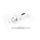Placa Tapa HDMI 4k + Jack RJ45 Cat6 en ABS