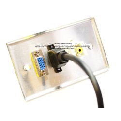 Placa Tapa VGA + HDMI 4k pigtail + RCA en Aluminio