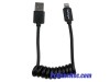 Cable en Espiral de 30cm Lightning 8 Pin a USB A 2.0 para Apple iPod iPhone 5 iPad