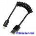 Cable en Espiral de 30cm Lightning 8 Pin a USB A 2.0 para Apple iPod iPhone 5 iPad