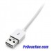 Cable Cargador 1m Conector Dock Apple Ángulo Izquierdo 30 Pines a USB iPod, iPhone, iPad