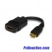 Cable Mini HDMI a HDMI hembra de 12 cm