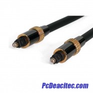 Cable Fibra ópica Toslink macho a macho, negro 6 m