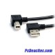 Cable Acodado en Ángulo USB A Macho a USB B Macho 91 cm 