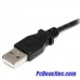 Cable de Alimentación de 90cm USB a Conector Coaxial Tipo H 5V DC Macho a Macho