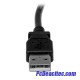 Cable USB 2.0 AB macho a macho de 2 m en codo a 90°