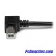 Cable USB 2.0 AB macho a macho de 3 m en codo a 90°