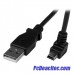 Cable Adaptador 50cm USB A Macho a Mini USB B Macho Acodado en Ángulo hacia Abajo