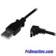 Cable Adaptador 50cm USB A Macho a Mini USB B Macho Acodado en Ángulo hacia Abajo