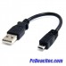 Cable Adaptador de 15 cm USB A Macho a Micro USB B Macho para Teléfono Celular Carga y Datos