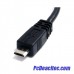 Cable Adaptador de 15 cm USB A Macho a Micro USB B Macho para Teléfono Celular Carga y Datos