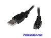 Cable USB A Macho a Micro USB B Macho, Acodado Ángulo 1m