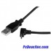 Cable USB A Macho a Micro USB B Macho, Acodado Ángulo 1m