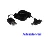 Cable Adaptador Retráctil de 76 cm USB A Macho a Mini USB B y Micro USB B Macho - Combo
