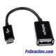 Cable Adaptador de 12 cm Micro USB Macho a USB A Hembra OTG para Tablets Smartphones