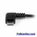 Cable Adaptador Micro USB a USB OTG Acodado a la Derecha de 12cm - Macho a Hembra