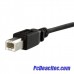 Cable USB de Montaje en Panel USB B a USB B de 30cm - Hembra a Macho