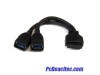 Cable 15cm Adaptador 2 Puertos USB 3.0 a IDC20 Header Cabezal Interno Placa Base